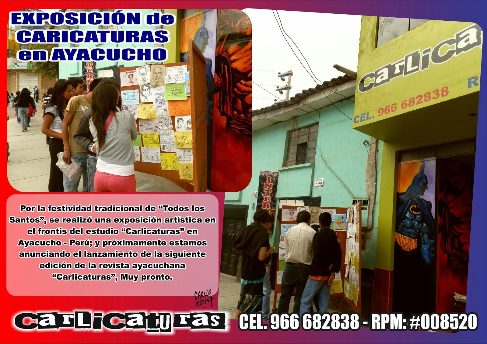 EXPOSICIÓN DE CARICATURAS EN AYACUCHO PERÚ