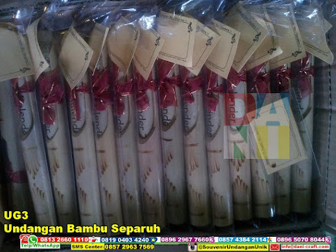 jual Undangan Bambu Separuh