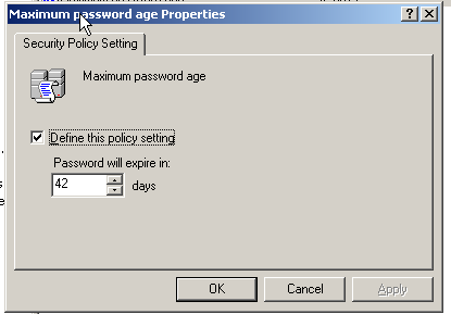 Property length. Minimum password age. Enforce password Policies. Password length. Maximum password age указывает.