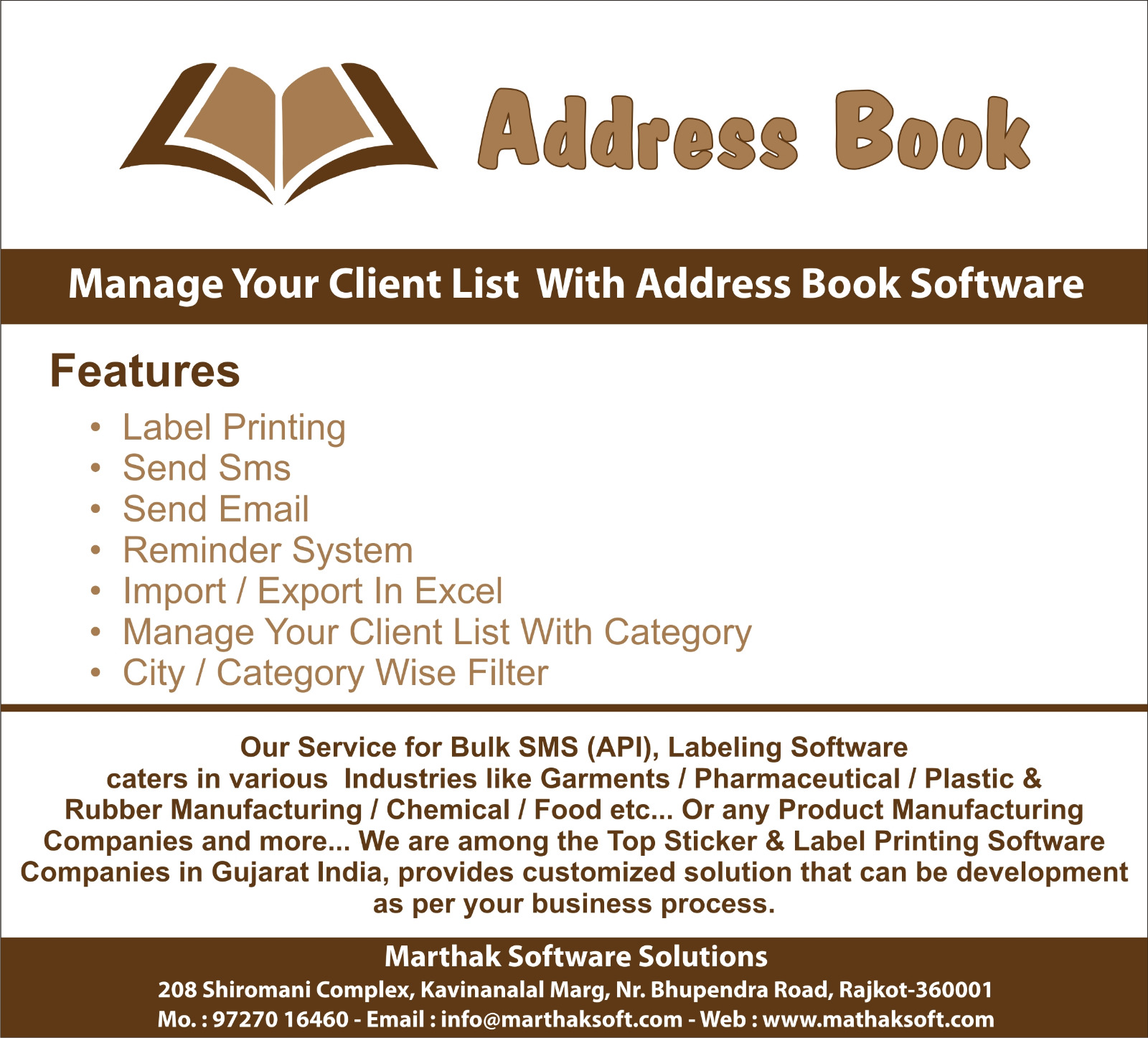 printable address book software