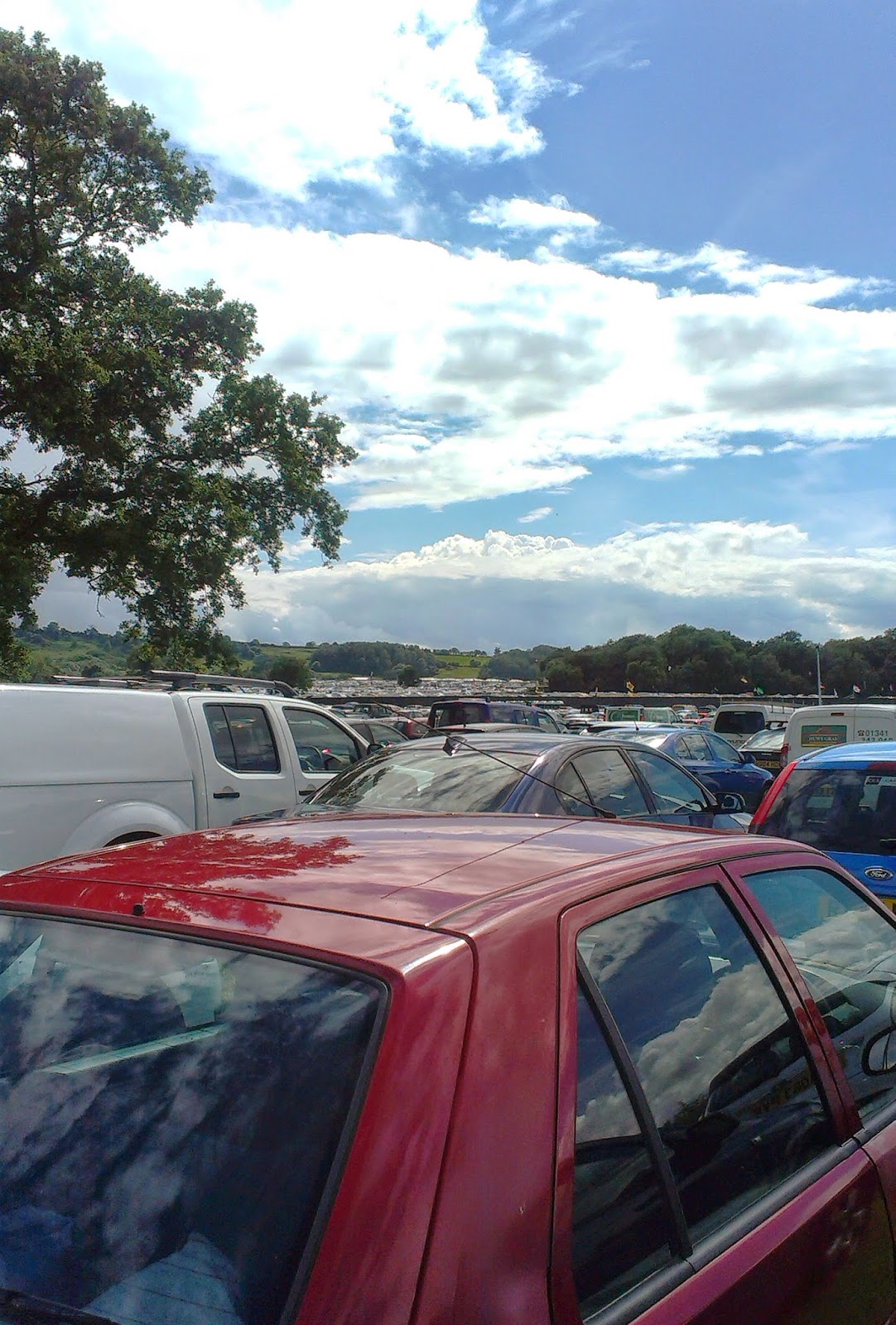 3pm - Glastonbury car parks