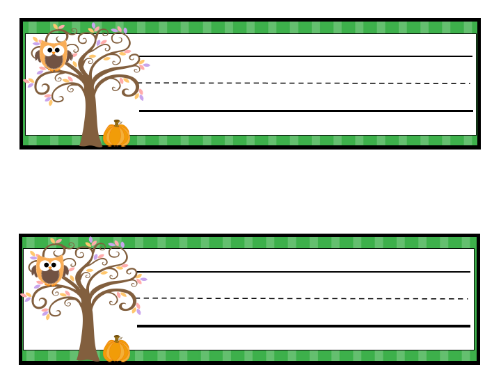 Learning With A Happy Heart Free Fall Themed Owl Name Tags Learning With A Happy Heart Free Fall Themed Owl Name Tags