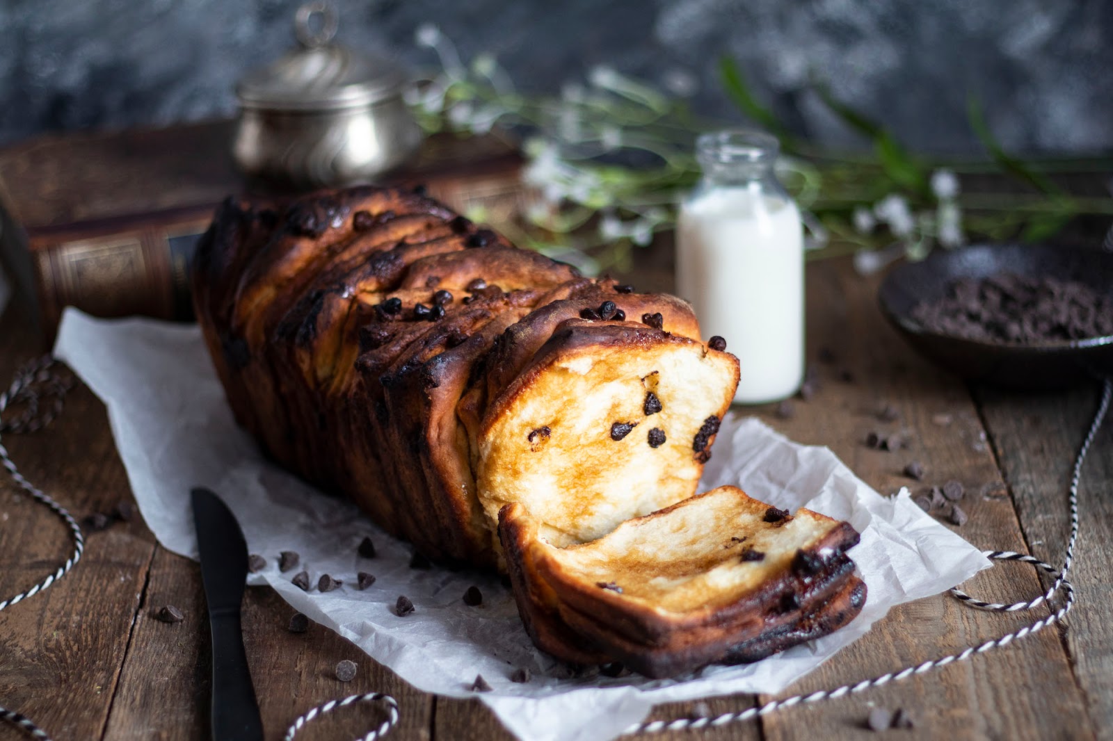 Recette de brioche à effeuiller aux pépites de chocolat Recette de brioche à effeuiller aux pépites de chocolat