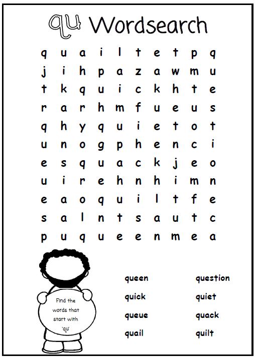 Qu Digraph 3rd Grade Worksheet