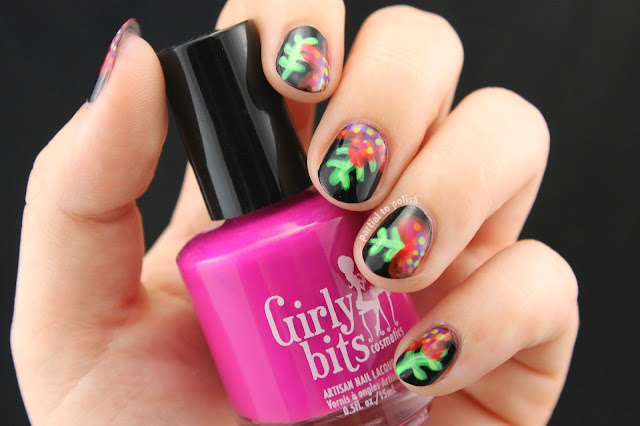 Ferns & Flowers Inspired by Wondrously Polished Using the Girly Bits Hoop! There It Is Collection
