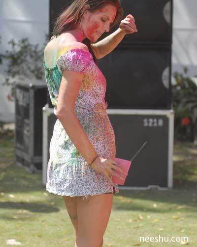 Holi celebration Hot TV actress