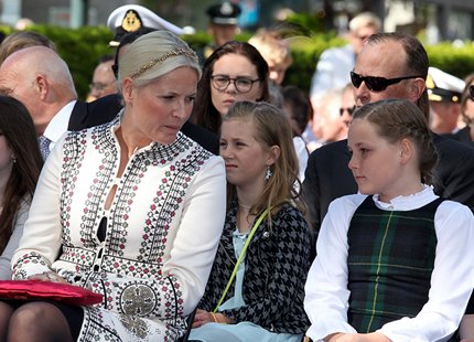 King Harald and Queen Sonja, Crown Prince Haakon and Crown Princess Mette Marit, Princess Ingrid Alexandra, Prince Sverre Magnus, Marius Borg Hoiby, Princess Astrid 