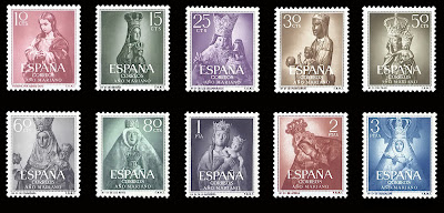 Filatelia - Año Mariano 1954 - Diez valores