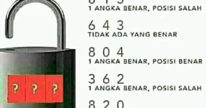 Jawaban Kode Tiga Angka Gembok Misterius Hanya 1 Dari 10 Orang Yang Berhasil Seribu1 Com