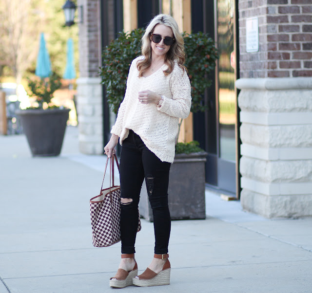 Two Peas in a Blog: Affordable Distressed Sweater for Spring