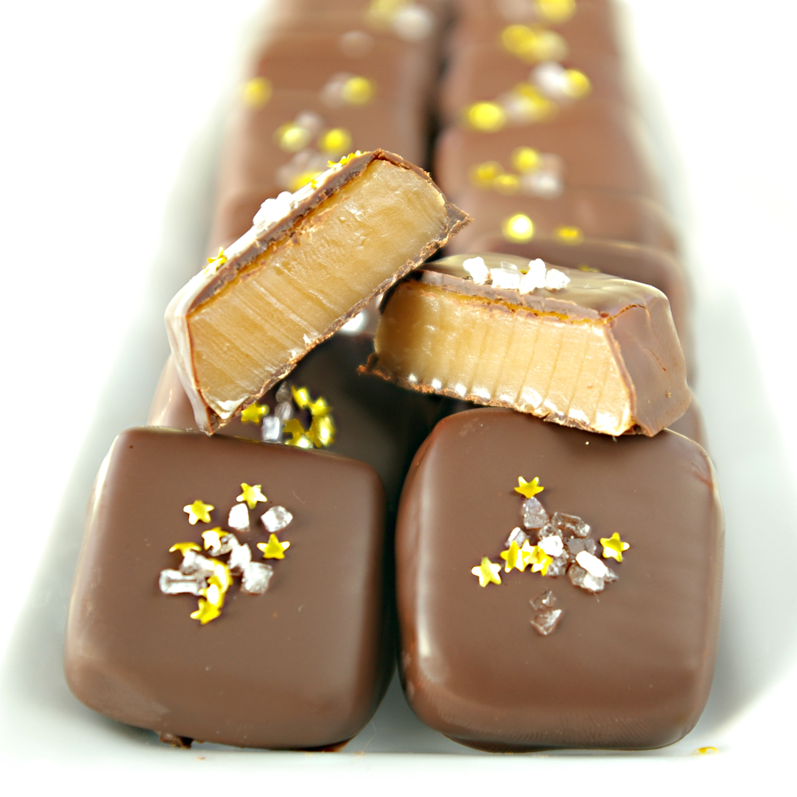 These Peas are Hollow Salted Chocolate Covered Caramels