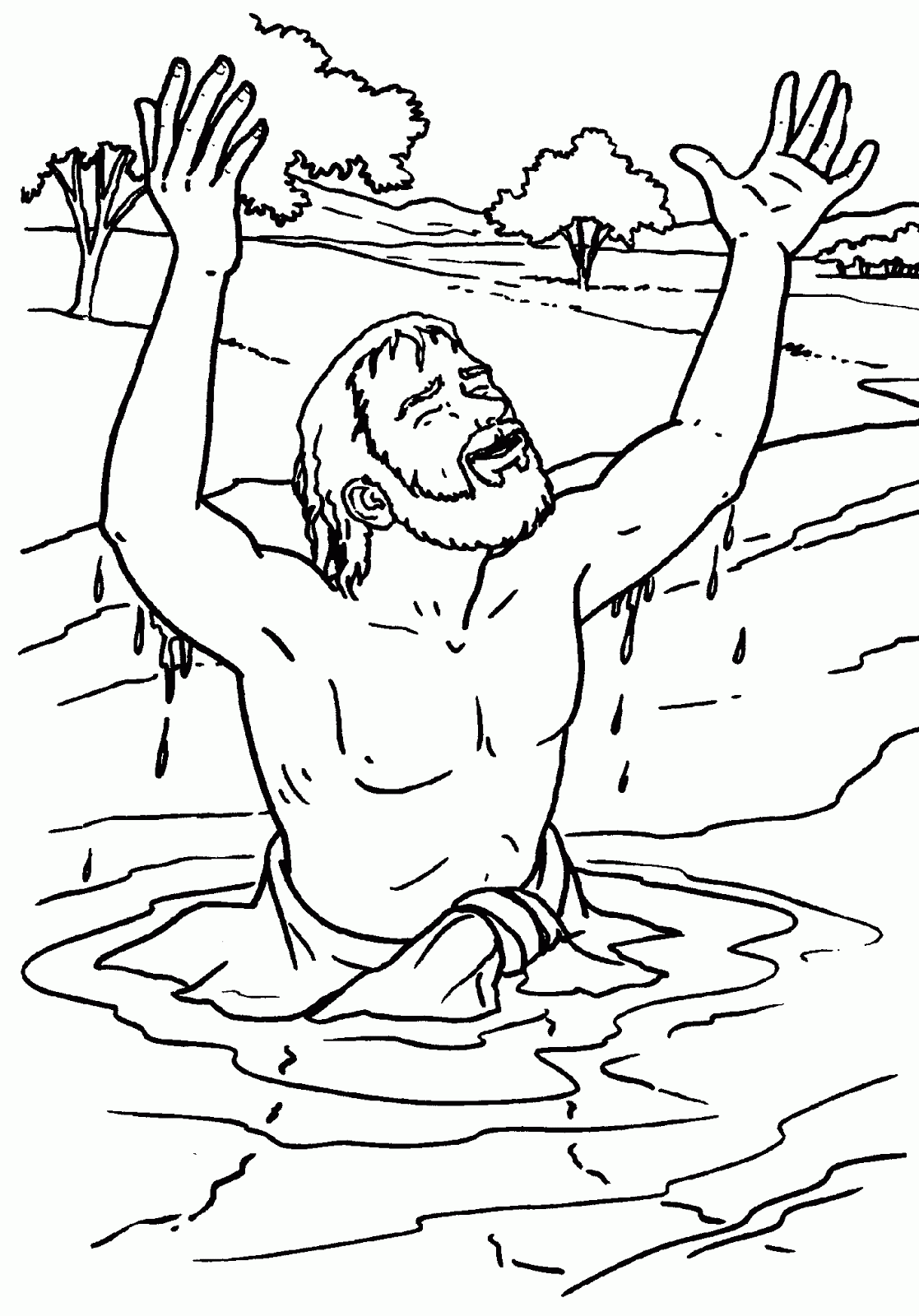 naaman and the servant girl coloring pages - photo #8