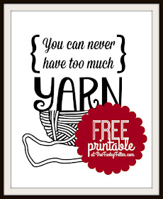 You can never have too much Yarn FREE Printable PDF Wall Art by Shalana at The Funky Felter