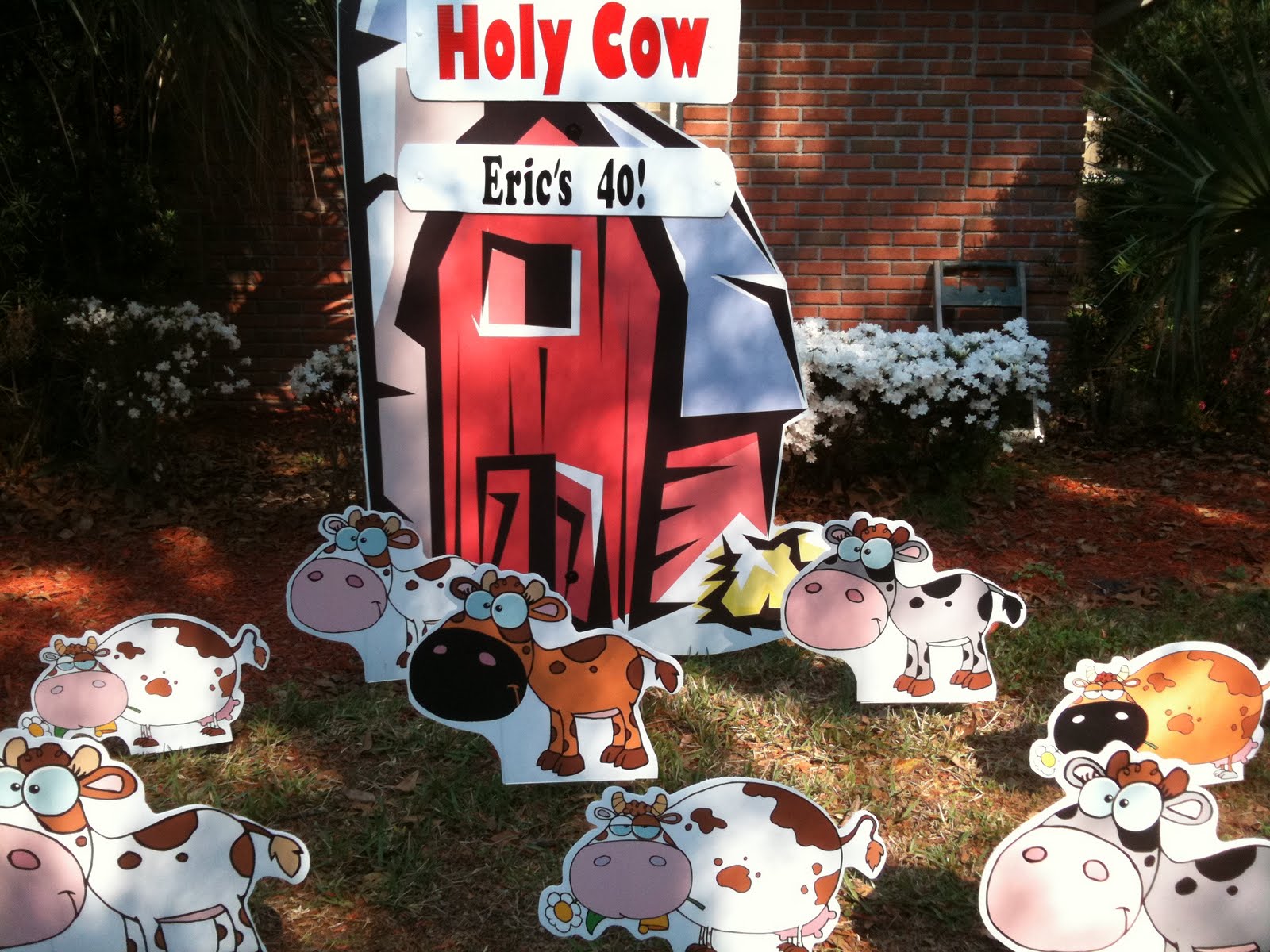 Big Yard Card Holy Cow It's your birthday! Our herd of cows can