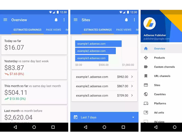 Aplicativos para blogueiras Aplicativo Google AdSense