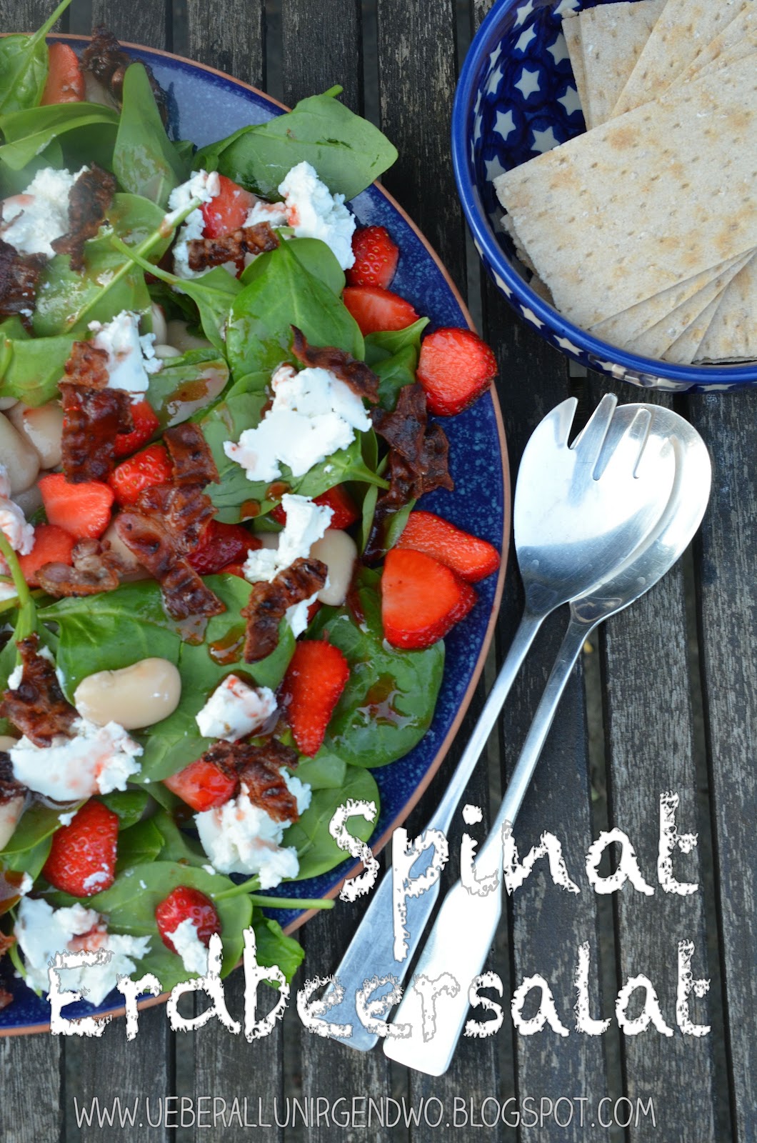 Überall &amp; Nirgendwo: Spinat-Erdbeer-Riesenbohnen-Salat mit ...