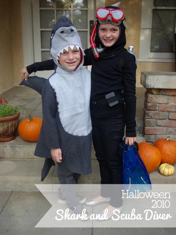 Oleander and Palm: Shark and Scuba Diver Halloween Costumes