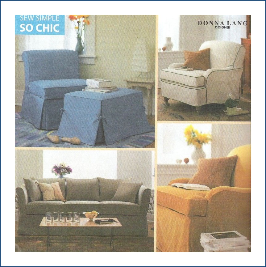 SimplySewing Simplicity Sewing Pattern 8258 Sofa Chair Ottoman Slipcovers