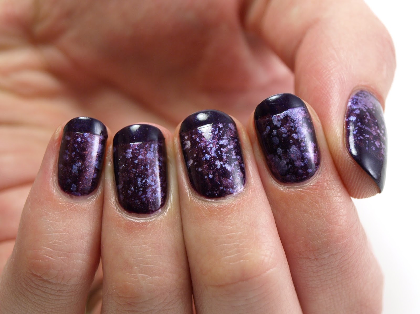 9. Purple Holographic Nail Design - wide 1
