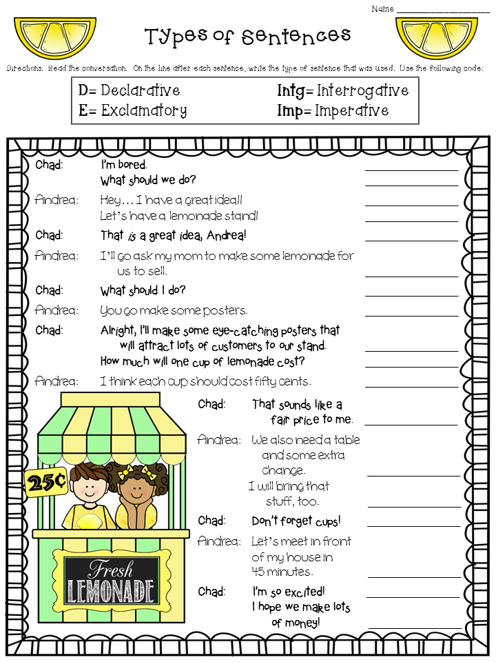 crafting-connections-worksheet-wednesday-types-of-sentences