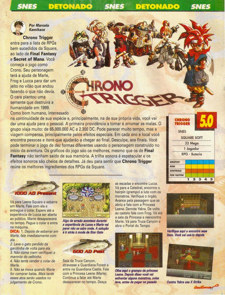 20 anos de Chrono Trigger: todos a bordo da Epoch - GameBlast