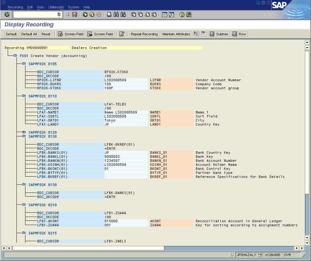 SAP FICO Central Mass Creation of Vendor (Supplier) Master Records through LSMW