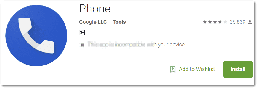 Google phone pixel 2 dialer