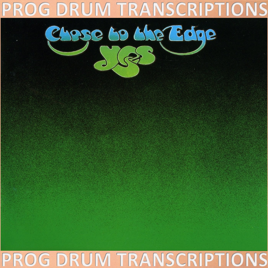 Prog Drums Transcriptions [PDT Store] Yes Close To The Edge Album