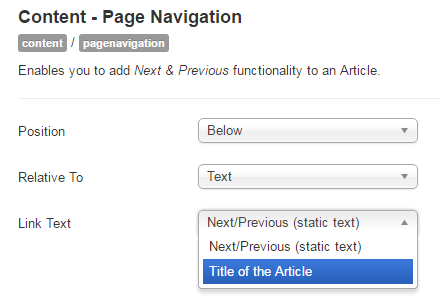Joomla 3 - Page Navigation With Titles 3