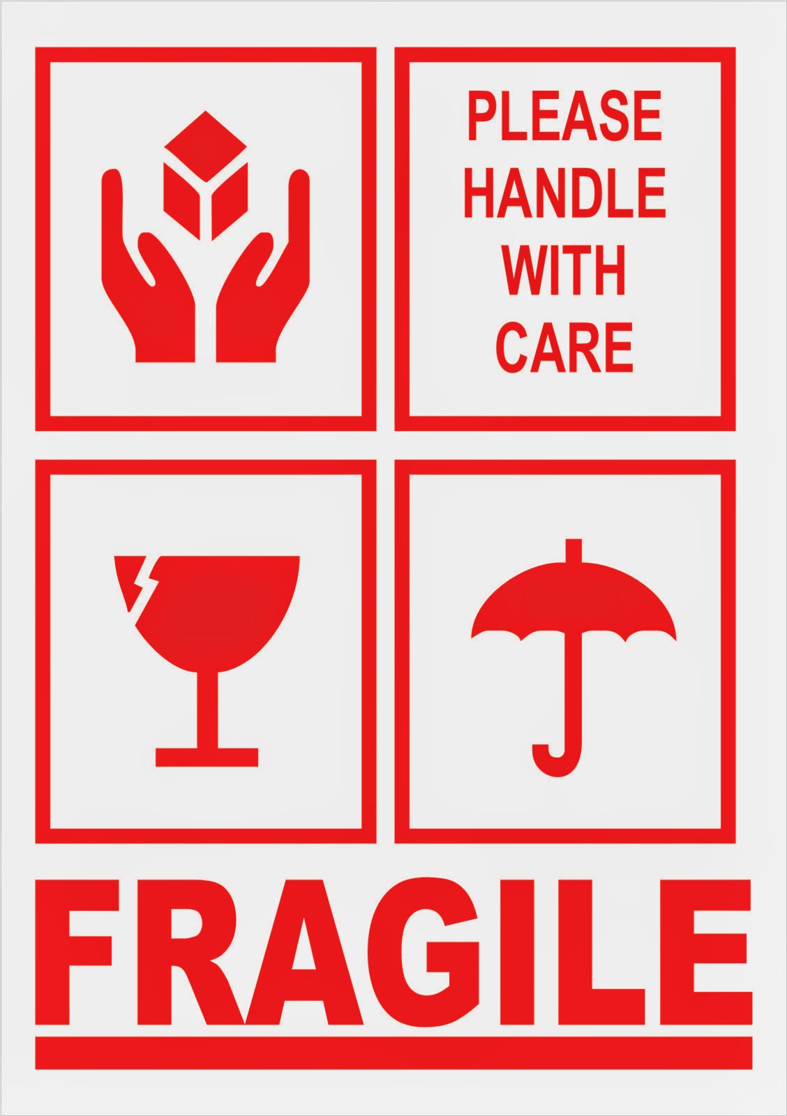 Label Sticker Fragile 