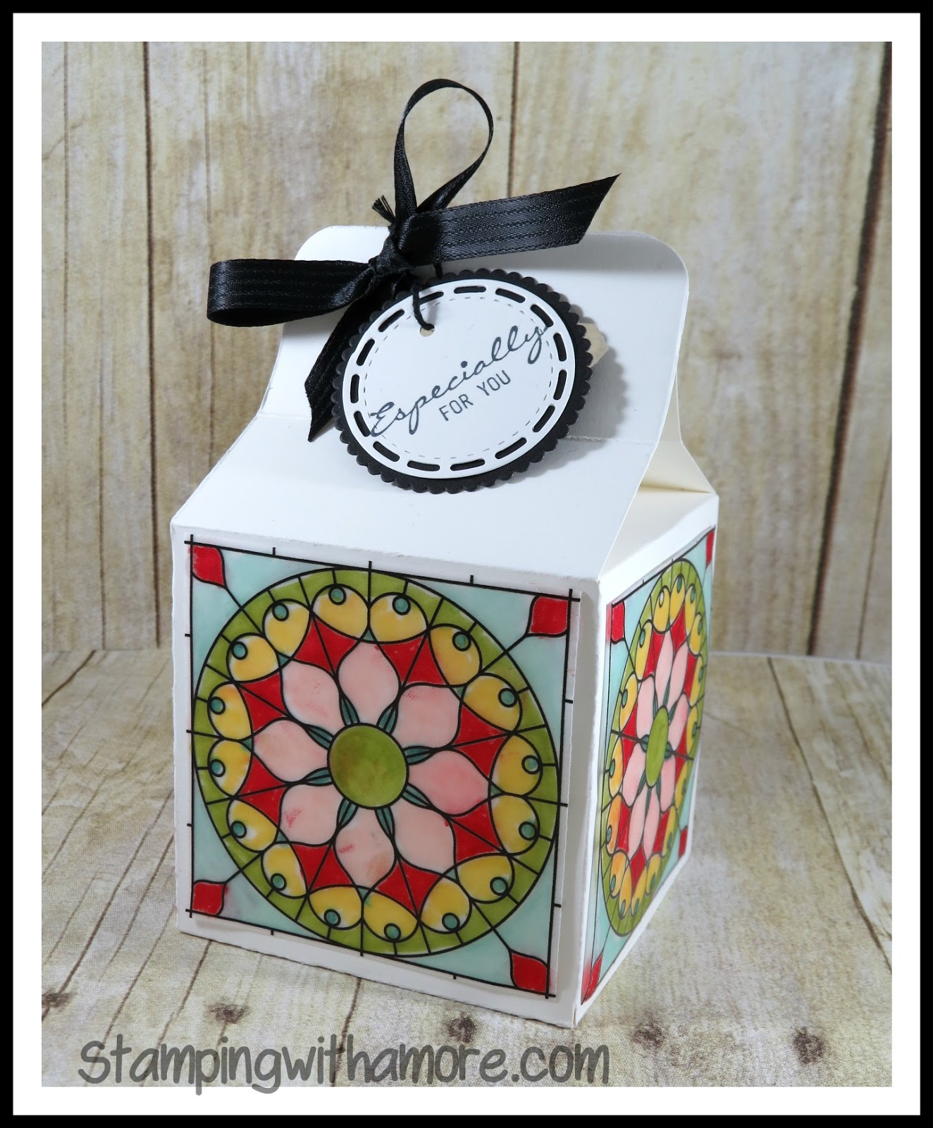 Stampingwithamore STAINED GLASS GIFT BOX