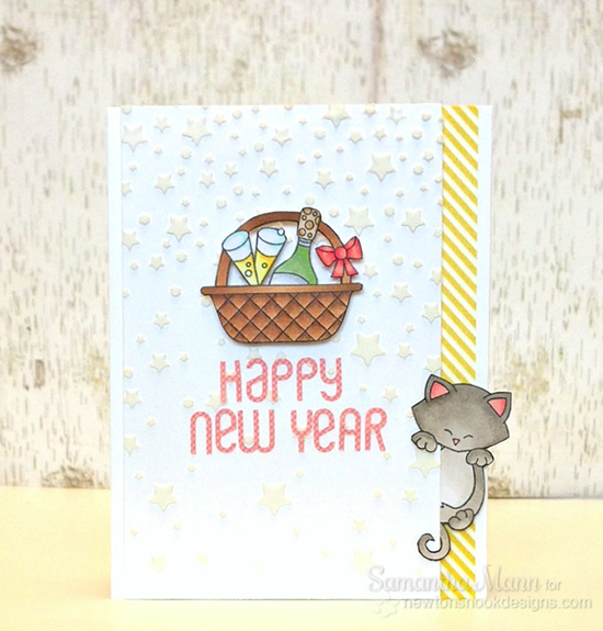 Happy New Year card by Samantha Mann | Stamps by Newton's Nook Designs