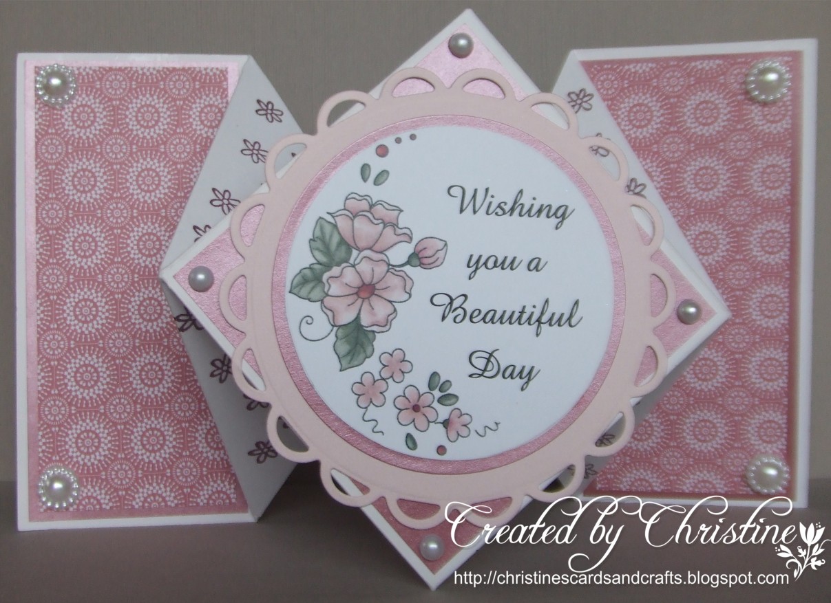 Christine's Cards and Crafts: Diamond Fold Card
