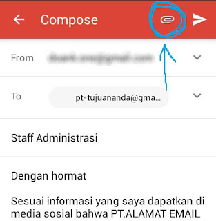 Cara Mengirim Surat Lamaran Kerja Via Email di HP Android 