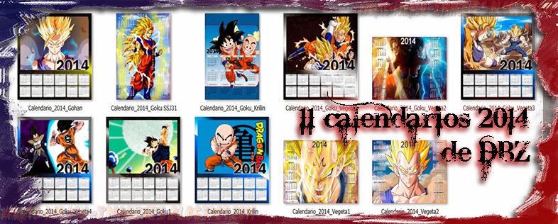 calendarios anime 2014 dbz - eliminado