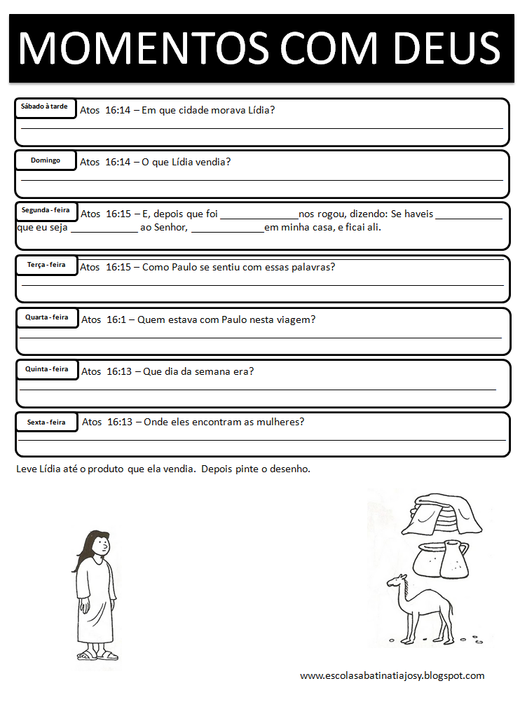 Escola Sabatina com Tia Josy Lição