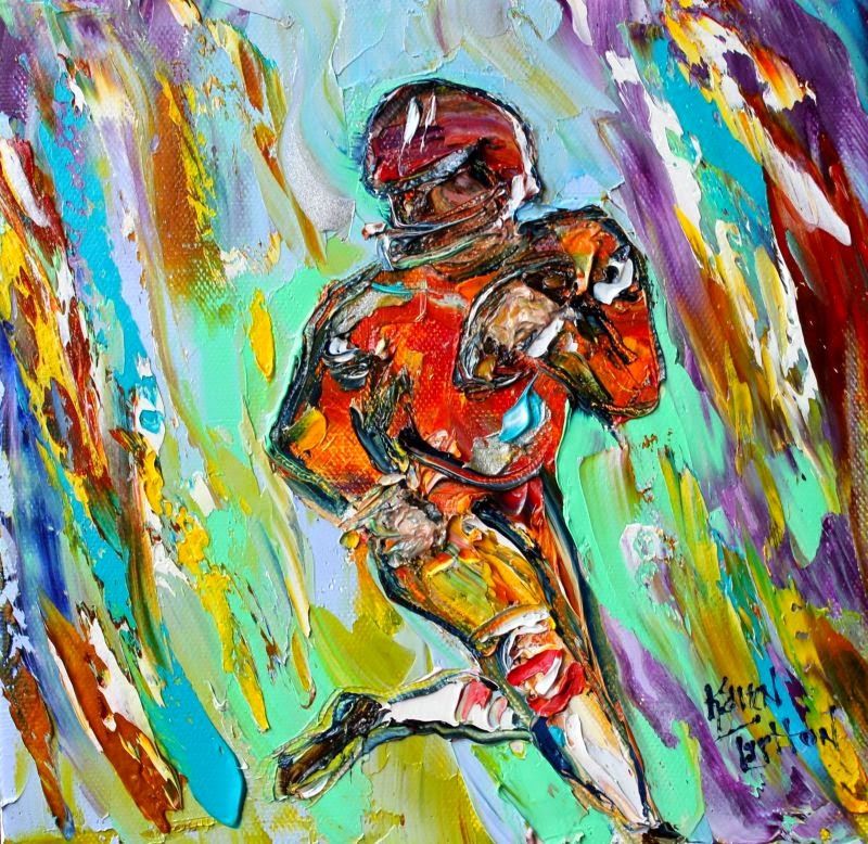 Palette Knife Painters, International Original oil painting Football