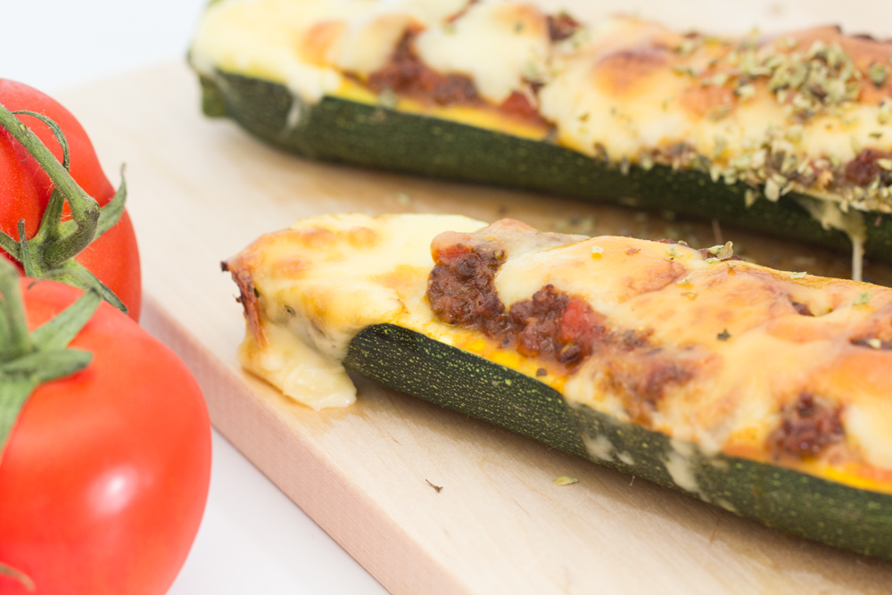 Oven Baked Filled Zucchini