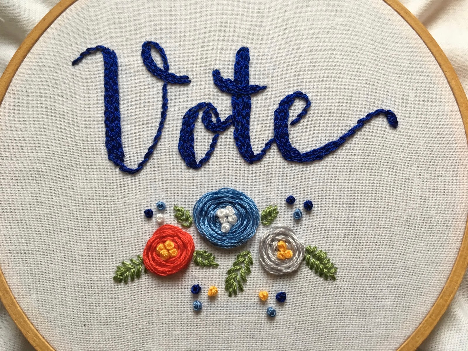 vote 2016 embroidery