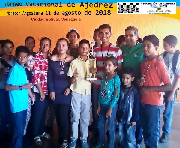 Un éxito torneo de ajedrez "VACACIONES CON EL DEPORTE CIENCIA" Mirador Angostura de Ciudad Bolívar Un éxito torneo de ajedrez "VACACIONES CON EL DEPORTE CIENCIA" Mirador Angostura de Ciudad Bolívar