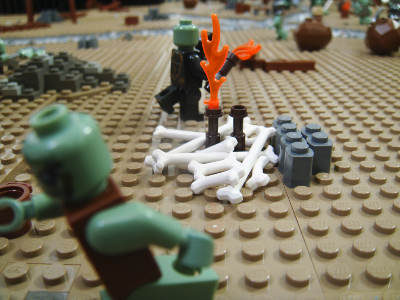 LEGO recreación de la batalla de Isengard