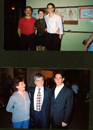 Arriba con Jorge Firpo y Aurora Lubiz , abajo con Osvaldo Piro.