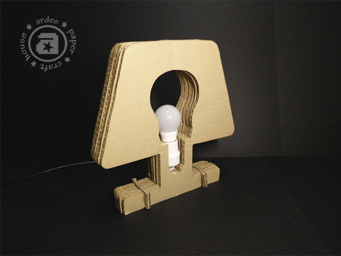 Cardboard Desktop Lamp II ardee's creation