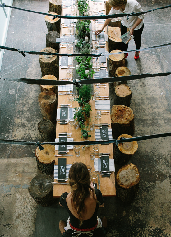 Rustic table setting by The Fresh Exchange