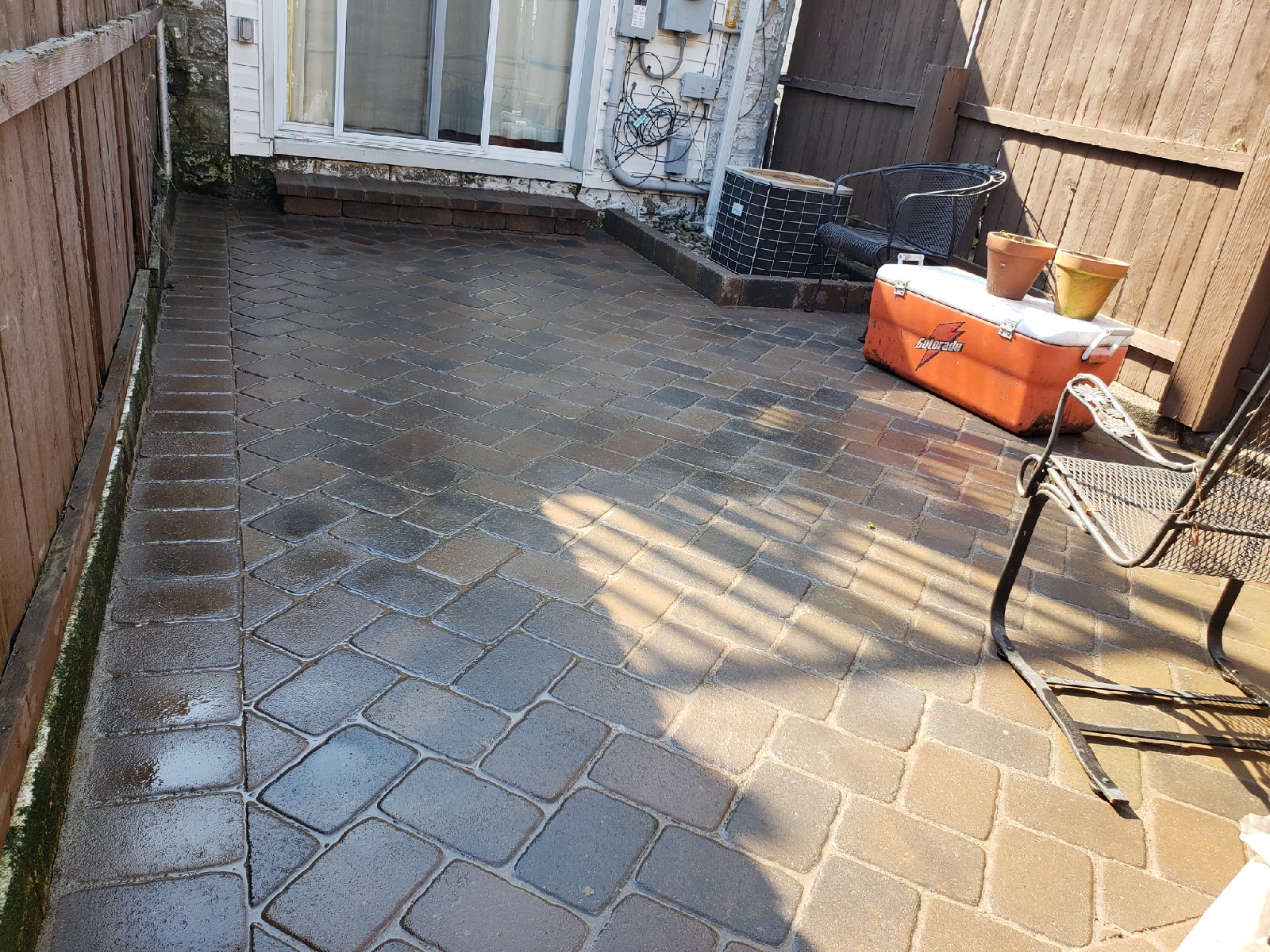 Custom Stoneworks & Design Inc. Before After patio in a Canton