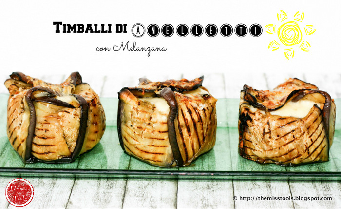 timballi di anelletti con melanzana - anelletti timbales in aubergine crust