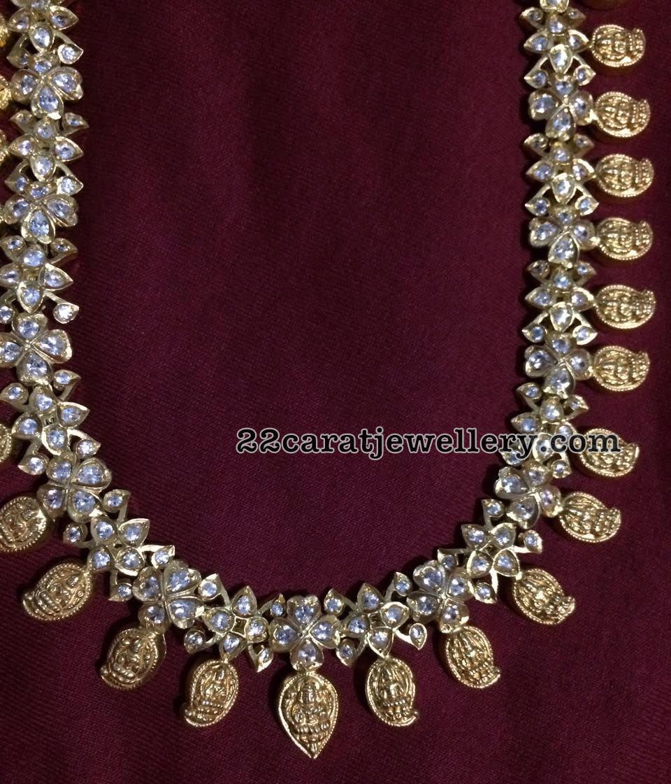 Pachi Work Mango Mala in Silver Jewellery Designs
