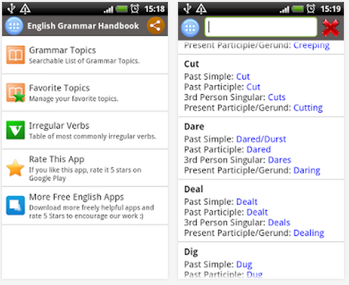 Some Excellent Android Apps for Learning English Grammar Educational Technology and Mobile