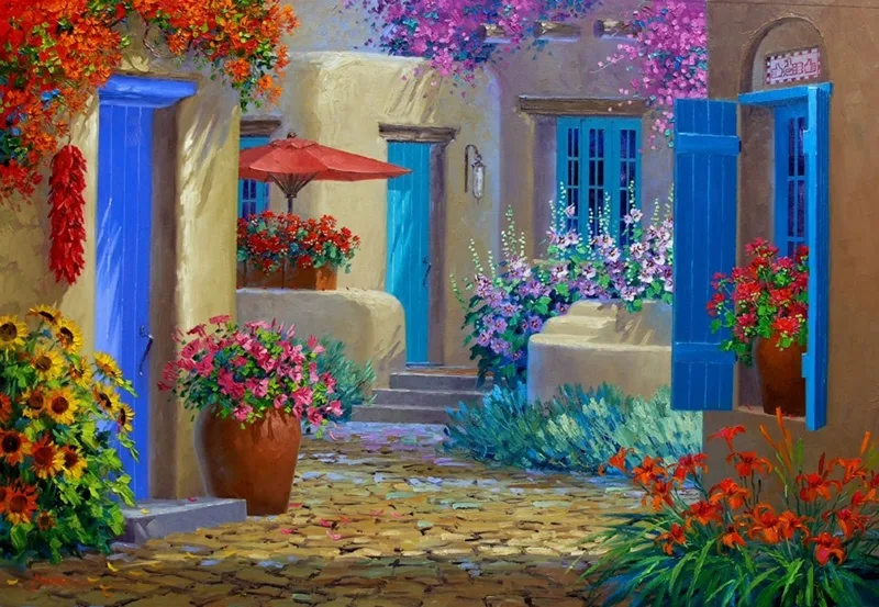 Mikki Senkarik 1954 | American Plein-air painter | A Touch of Greece 