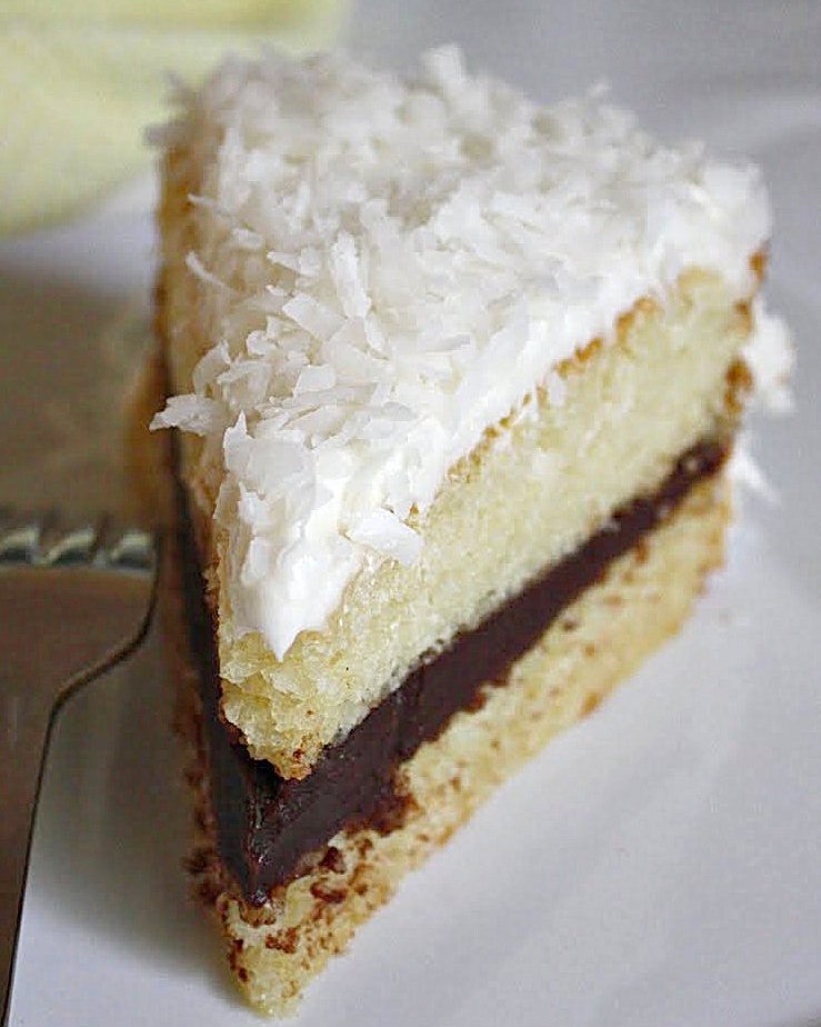 Jane's Sweets & Baking Journal Coconut Layer Cake with Swiss Meringue Buttercream and Dark